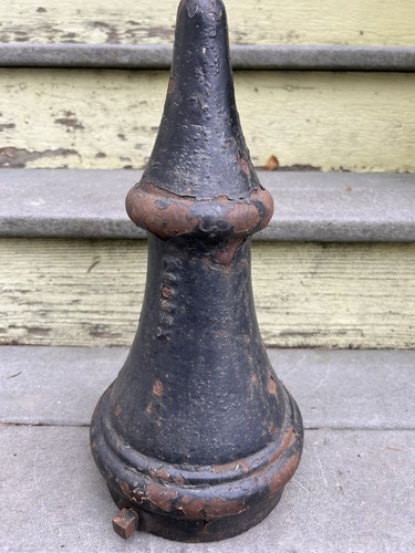 14” Tall Railroad Signal Finial Vintage Cast Iron Spire Topper Heavy Duty