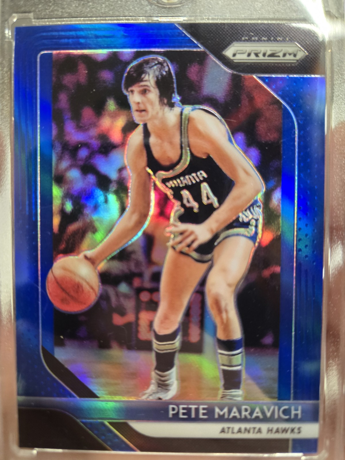 2018-19 Panini Prizm Pete Maravich #255 Blue Prizm /199 Jazz HOF Legend NBA