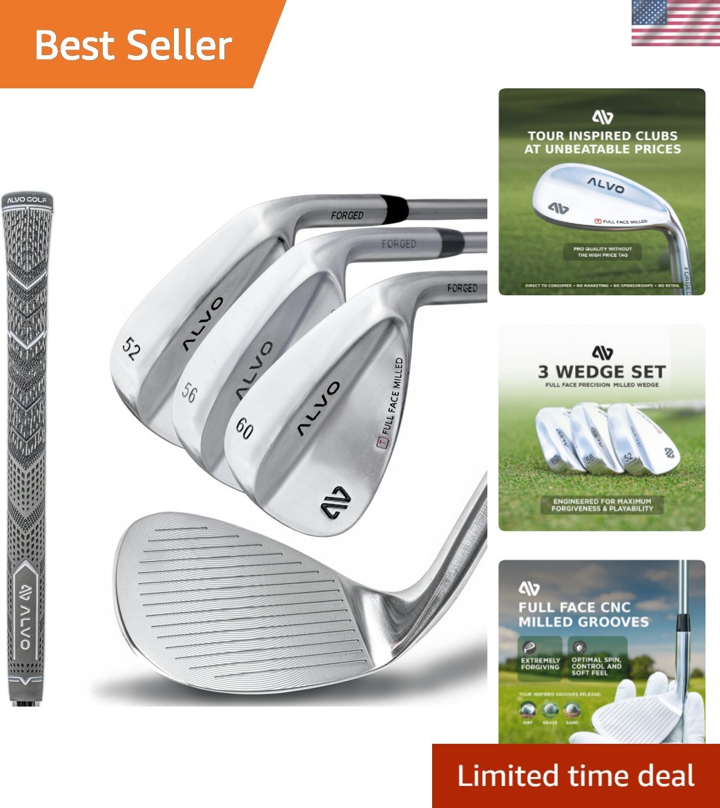Full Face Golf Wedges, Golf Wedge Set and Singles, 3 Wedges 52/56