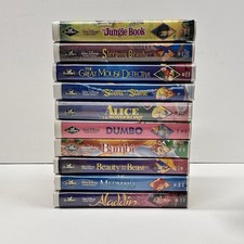 Lot Of 10 Walt Disney Black Diamond Classics VHS Movies