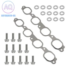 Header Exhaust Manifold Gaskets & 12 Bolts for GM LT Based V8 Engines 5.3L 6.2L
