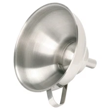 Norpro Heavy Duty Stainless Ssteel Wide Mouth Funnel with Removable Strainer,