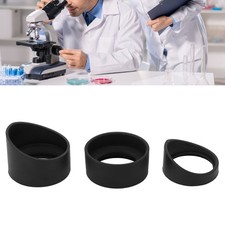 3pcs Microscope Eyepiece Eyeshields Soft Rubber Eyepiece Covers for AmScope SW