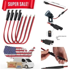 High-Performance 12-Inch 2-Pin SAE Extension Cable - Connect Solar & Batteries