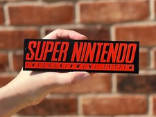 Super Nintendo Logo Emblem Replacement SNES Entertainment System Sticker Decal