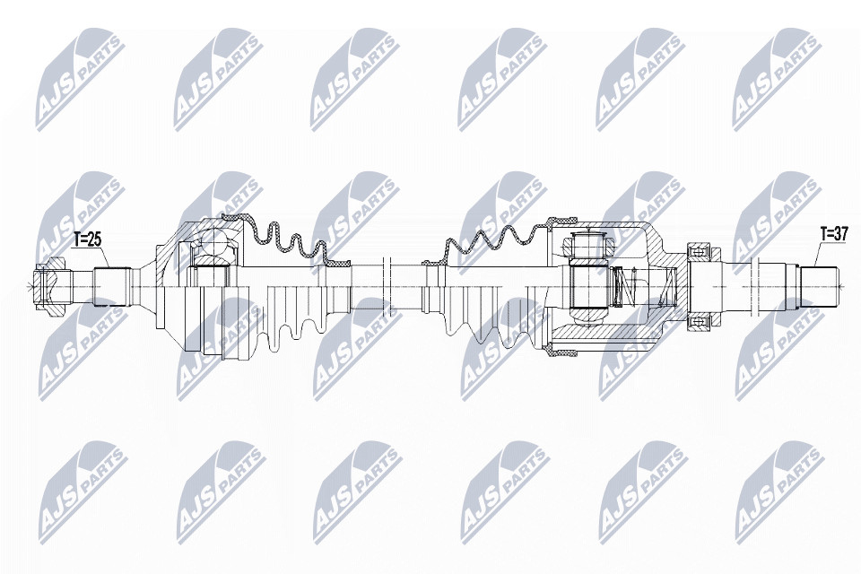N.T.Y. NPW-PE-081.NTY Drive Shaft for CITROËN,PEUGEOT