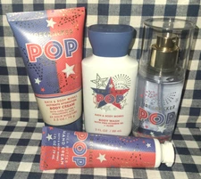 4 Piece NEW Firecracker Pop Travel Set Mist Cream Hand Gel Bath & Body Works