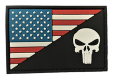 Skull & American Flag PVC Patch (Topgun Infantry SOI SEAL USAF Navy SWAT) 483