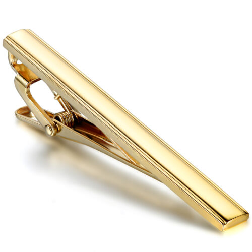 Gentleman Mens Metal Simple Necktie Tie Bar Clasp Clip Clamp Pin Party Wedding - Picture 12 of 14