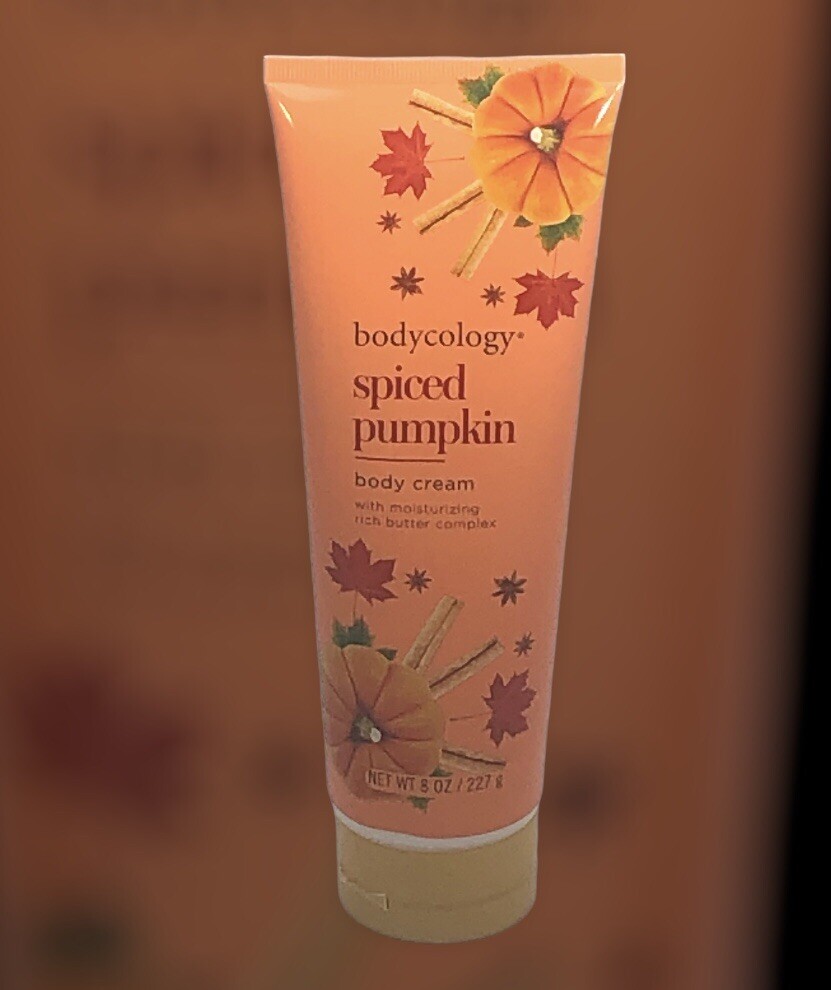 bodycology Spiced Pumpkin Body Cream 8 Oz. With Moisturizing Rich