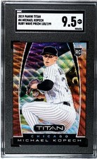 2019 Panini Titan #4 Michael Kopech RUBY WAVE PRIZM /199 SGC 9.5 MINT+ RC
