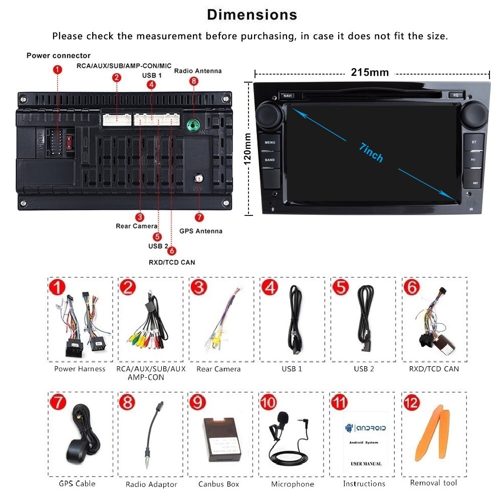 Android 13 Apple Carplay Car Stereo Radio GPS WIFI For Vauxhall Opel