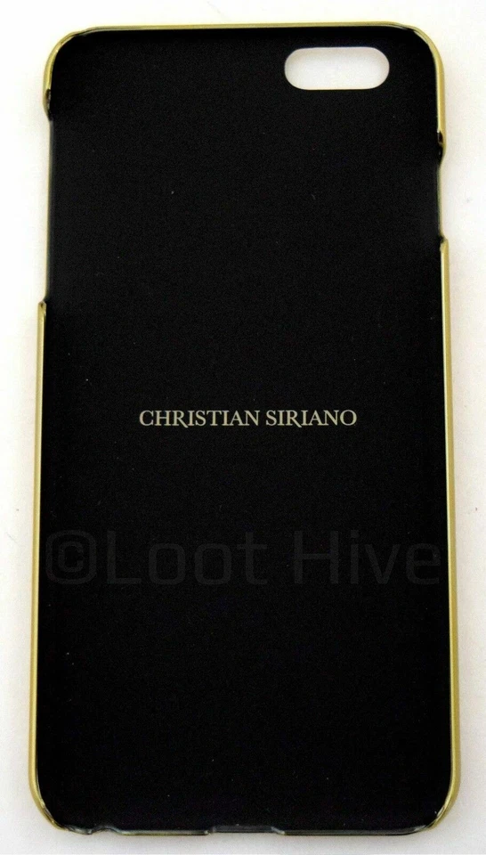 NUEVA Funda para Teléfono Celular Christian Siriano iPhone 6/6s Diseñador NEGRO/DORADO Brillo Genial Foto 4 de 4