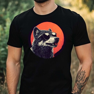 Mens Werewolf Sunglasses Print Cotton T-Shirt Size XS to 5XL