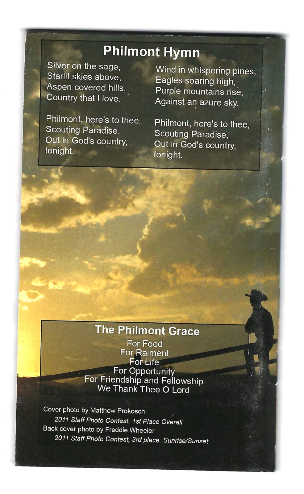 PHILMONT SCOUT RANCH * 2012 GUIDEBOOK TO ADVENTURE * 1 BOOK * FRONT & BACK VIEWS