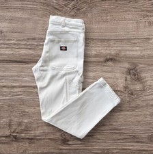 Dickies White Painter Carpenter Work Pants W33 L32 Utility Straight Fit USA