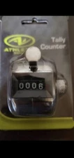 4 Digit Handheld Tally Counter, Silver And Metal