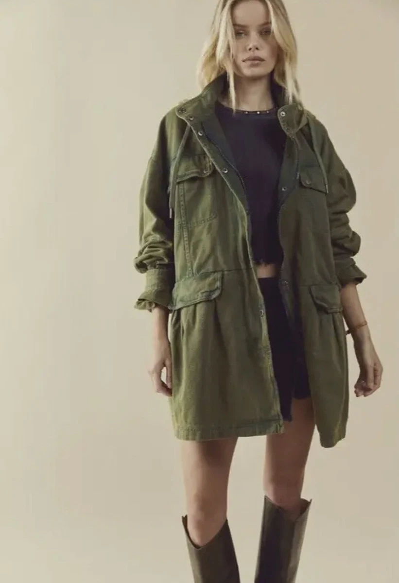 NEW FREE PEOPLE Nocturne Oversized Parka Hooded Jacket green size S $198 |  eBay