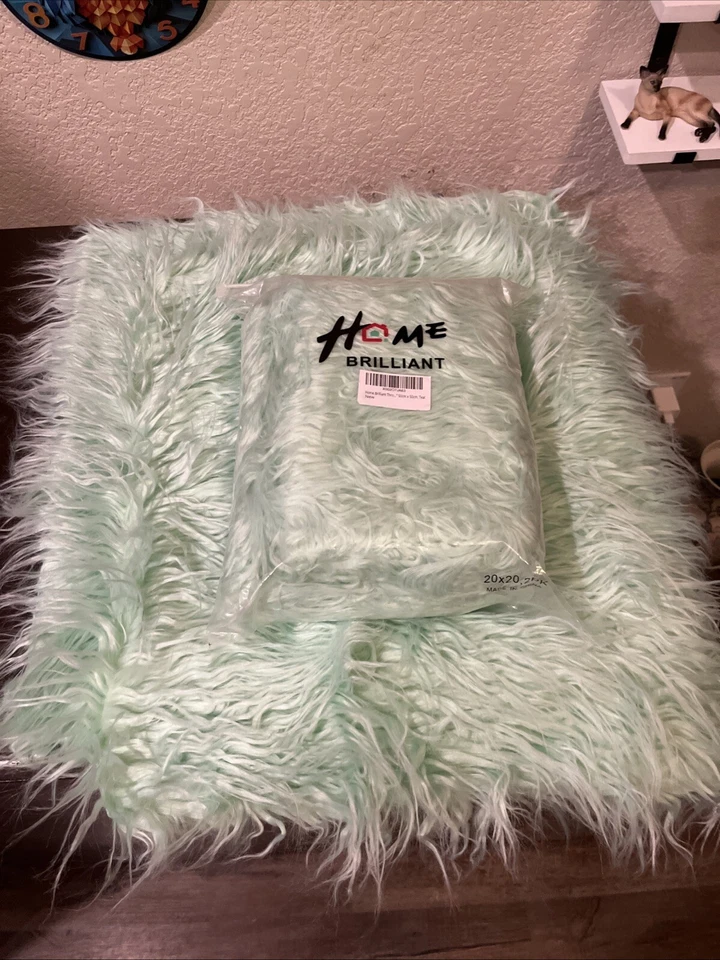 Funda de almohada de piel sintética de lujo dos paquetes de 50x 50 Foto 4 de 4