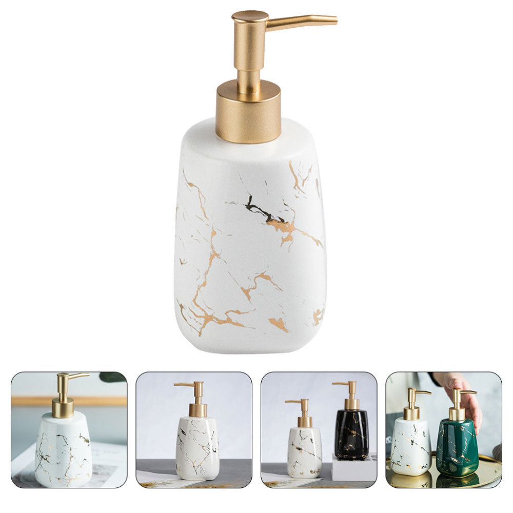 Soap Dispenser for Bathroom Ceramic Press Travel-image