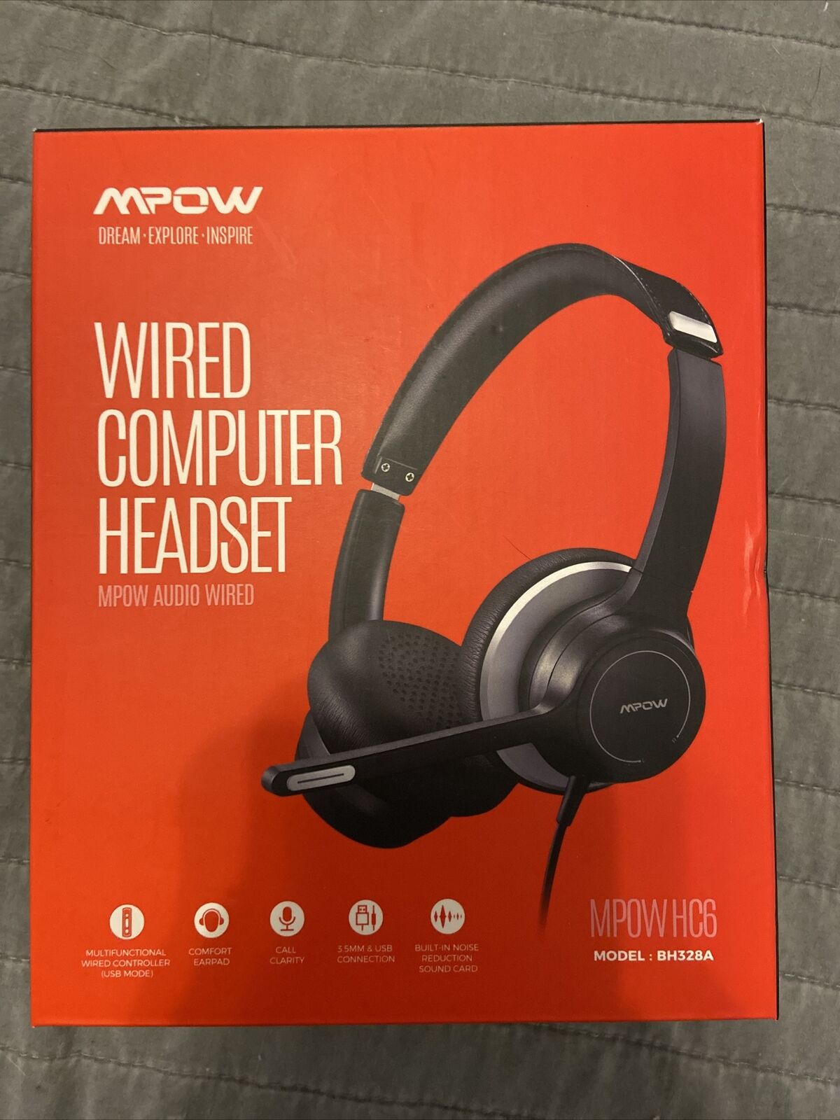 mpow wired computer headset - New In Box
