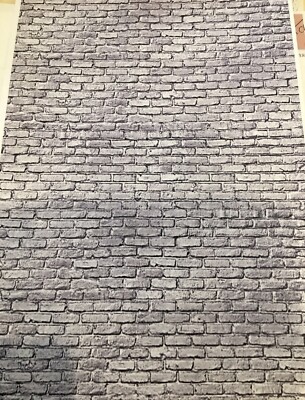 1/18 Diorama Reclaimed Grey Brick Walling (5 Blätter) 0080