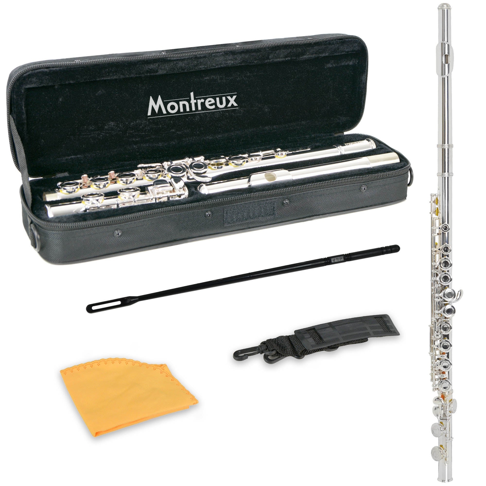 Student Series Flute - Silver Plated Flute, Offset G & E Key - Montreux