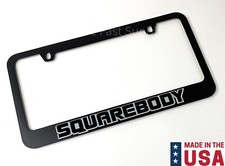 Matte Black Premium License Plate Frame W Gray Outline Squarebody Script Matte Black Premium License Plate Frame W Gray Outline Squarebody Script