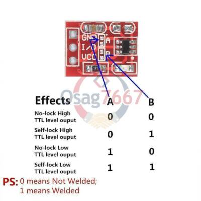 10Pcs Capacitive Touch Switch Button Self-Lock TTP223 #D6