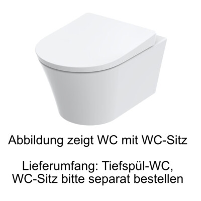 TOTO GP Wand-WC randlos mit Tornado-Flush Tiefspüler 38 x 33,5 x 54 cm Keramik