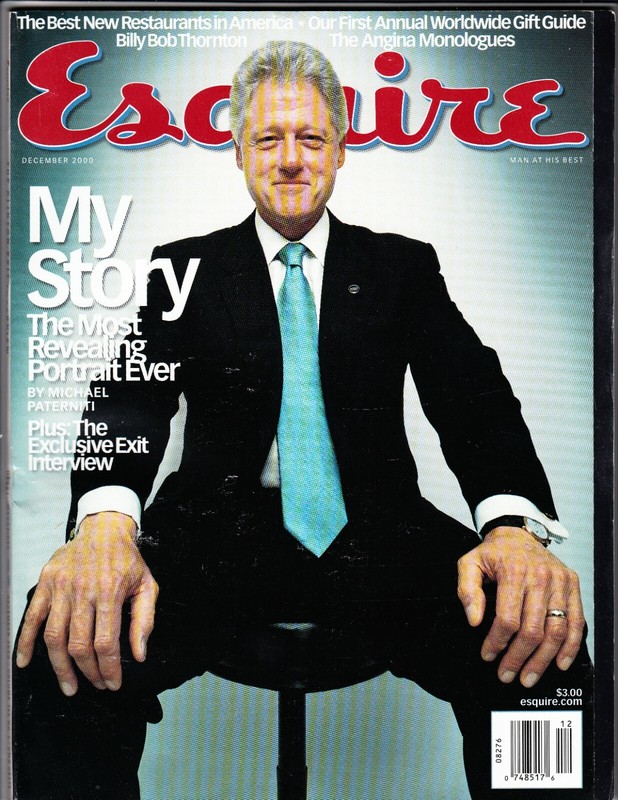 ESQUIRE MAGAZINE Dec 2000 BILL CLINTON Exit Interview Impeachment Lewinsky VG/EX