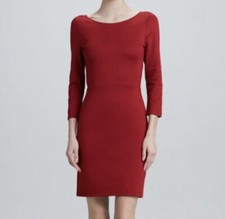 RSVP $495 | Alice + Olivia | Caro 3/4 Three Quarter Sleeve Dress | Red | Size 8