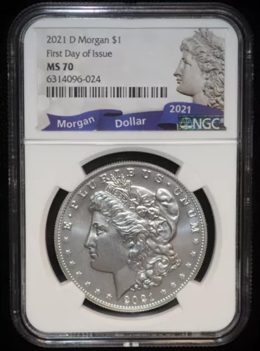 2021-D Morgan Dollar NGC Cert MS 70 #24MAR047