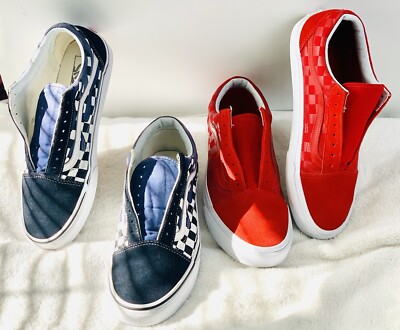 Checkered Vans Racing Red/white and 