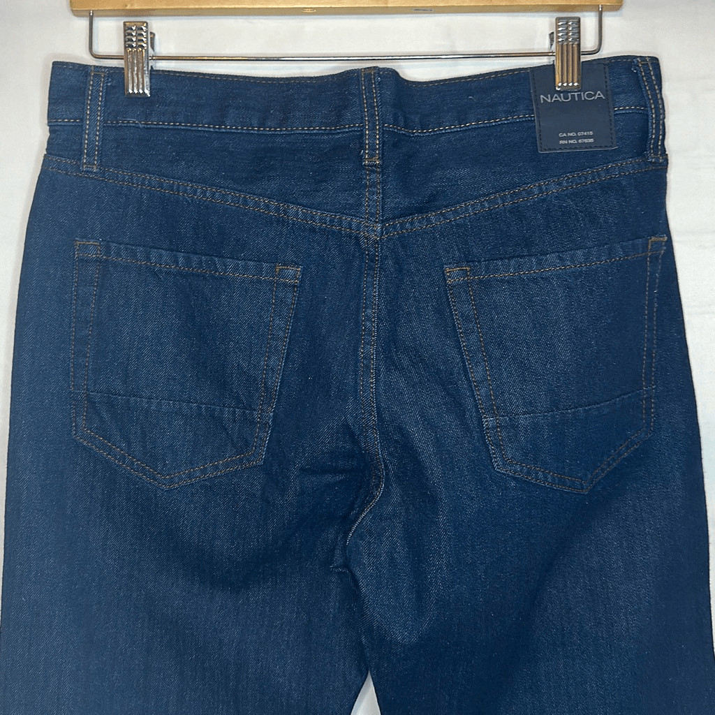 Nautica Mens Dark Wash Straight Fit size 30x30 Jeans Denim image 3