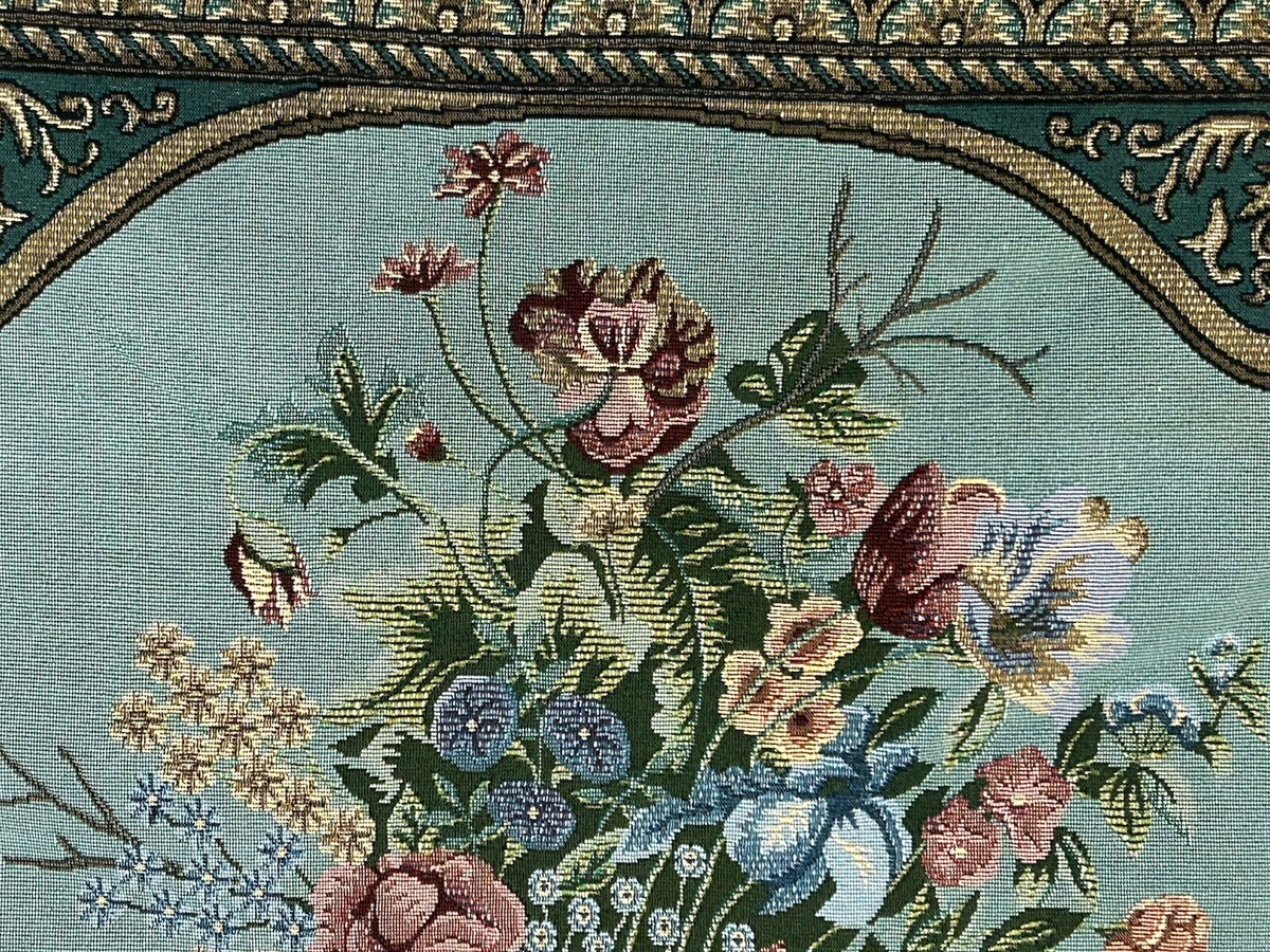 Tapestry Wall Art Fruit and Flowers In Vase Arrangement Hanging 33
