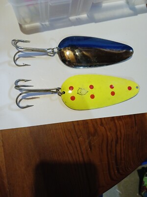 Five Of Diamonds Pattern Lure Eppinger Dardevle Lil Devle 1/8 Oz - Five Of  Diamonds Red/Yellow Pattern Fishing Spoon