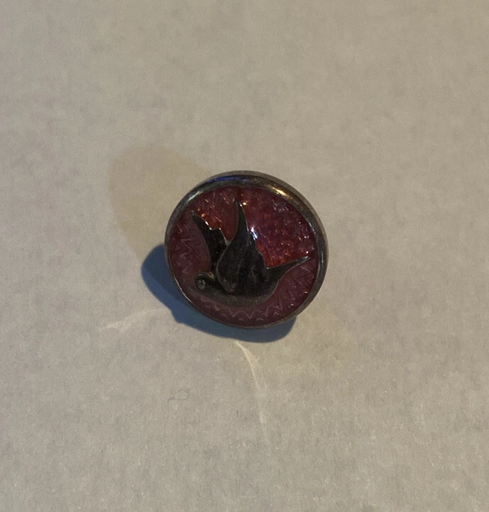 Camaleón Plata 925 Esmalte Púrpura Tranquilidad Jewelpop KJP796 Paloma Pájaro Foto 2 de 4