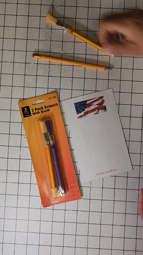 2 Pack 4 inch Pencil Erasers with brush Adjustable eraser School work Art drawin - Video 1 of 1