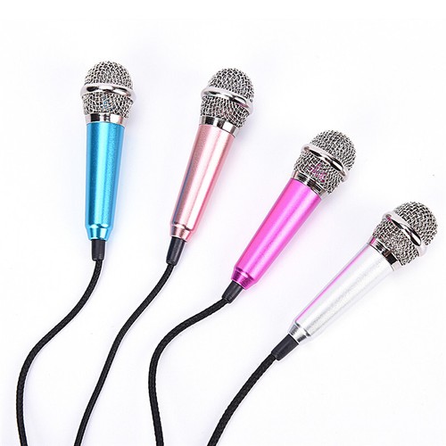 3.5mm Wired Mini Cell Phone Microphone Stereo Mic for Chatting Singing QU - Zdjęcie 7 z 16