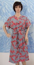 ADRIANNA PAPELL Gingham & Floral Flared Embroidered Shirt button & tie dress,16W