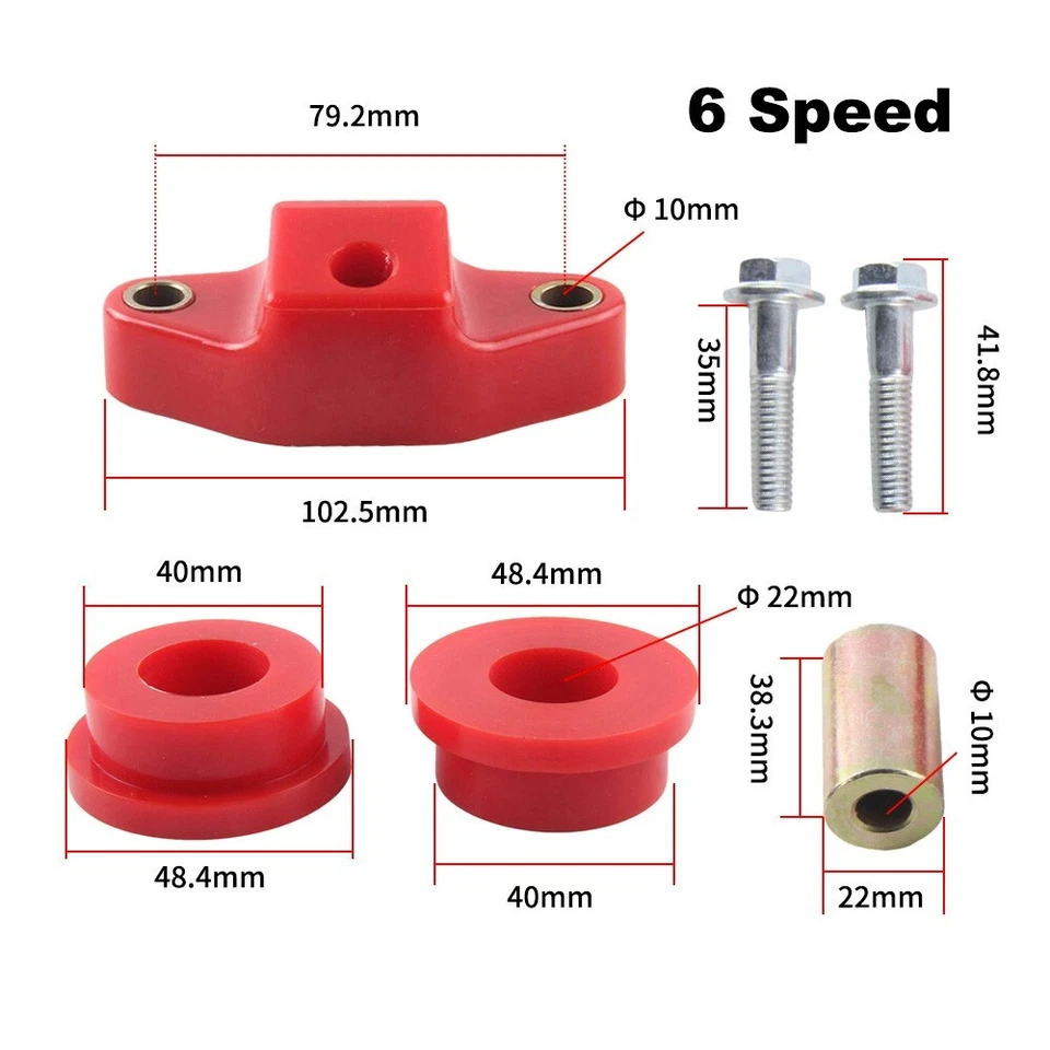 Front & Rear Shifter Linkage Bushing Kit 6-Speed Manual for Subaru Impreza WRX Foto 2 de 4