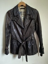 Designer Oakwood 100%genuine Butter Soft Lamb Leather Jacket Brown Lined Rrp£270