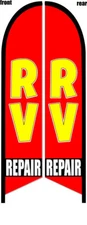 RV REPAIR DOUBLE SIDED SWOOPER FEATHER FLAG BANNER SIGN KIT 9441D