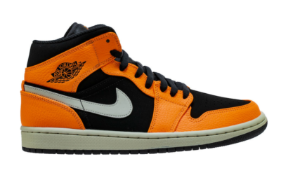 Air JORDAN 1 Mid retro (nero/Cono/luce osso) Orange [554724-062] Da Uomo  8-13 | eBay