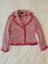 Vintage Louise Kennedy Pink / Multi Blazer, size 8, perfect condition