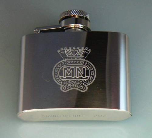 Merchant Navy 6oz Stainless steel hip flask