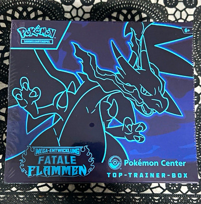 Pokémon Center Top-Trainer-Box Mega-Entwicklung   Fatale Flammen DE Glurak