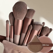 Professional Makeup Brush Set Foundation Blush Eyeshadow Brushes Light Beige Ski