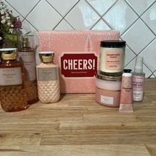 Bath Body Works BBW Cheers 7-Piece Gift Set, Champagne Toast, Lotion etc.
